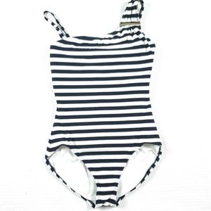 Michael Kors Striped One Piece Swimsuit